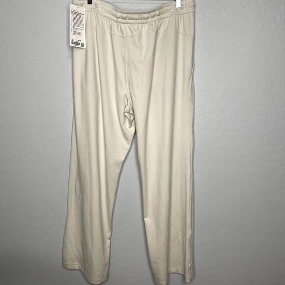 Lululemon Soft Jersey Straight Leg Heathered Bone Light Ivory Stretch Size 14 R - Picture 12 of 12
